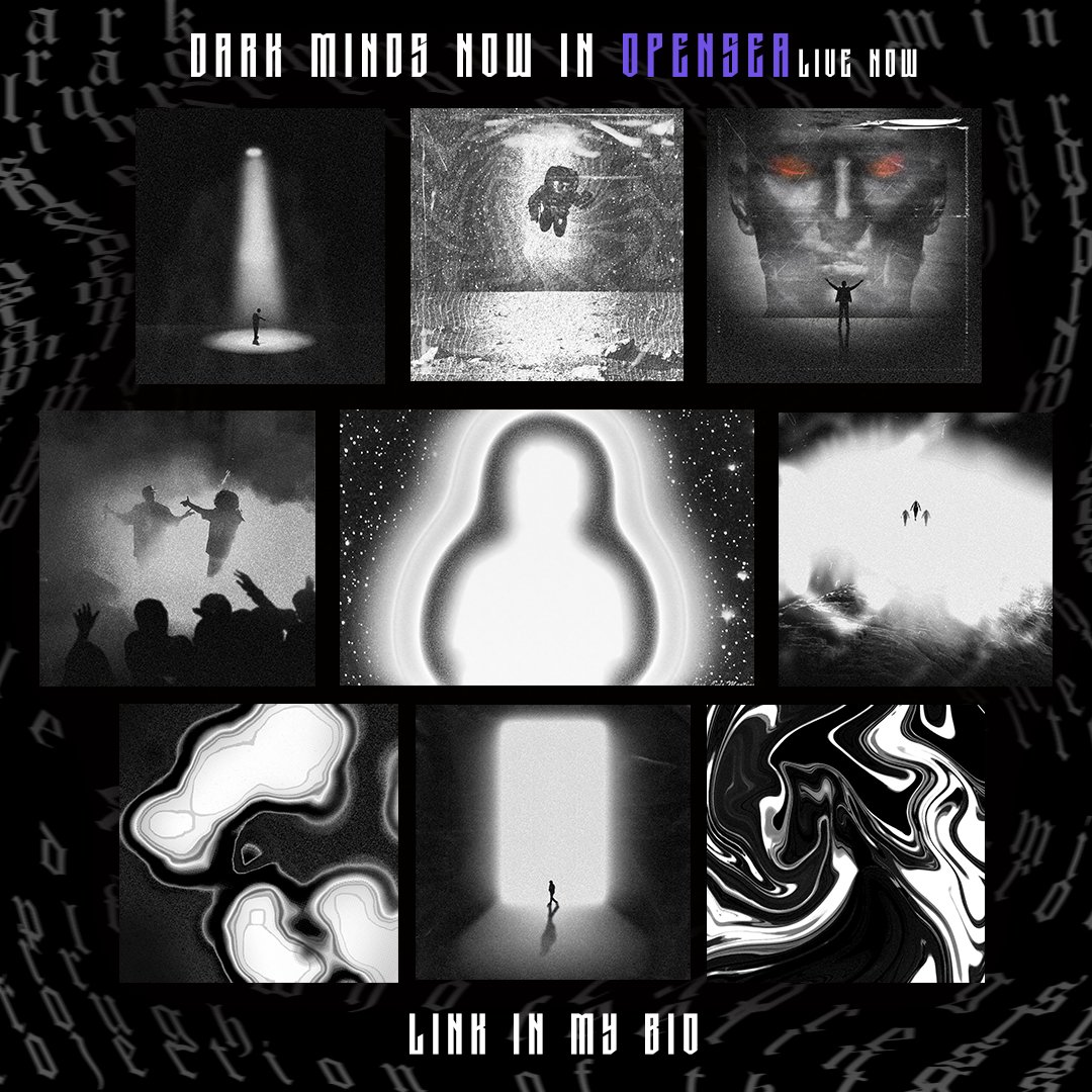 JulianF1448's tweet photo. My unique collection "Dark minds" is now

9 Fragments of dark mind,  Select your mind and make it grow. 👇🏼🐂

Now in @opensea👇🏼
https://t.co/jlGcm1B9bQ

#NFTForSale #NFTCommunity #CryptoArt #DigitalArt #NFTCollector #NFTMarketplace #BlockchainArt #CryptoCollectibles #NFTs #NFT https://t.co/bjo85i3OQS