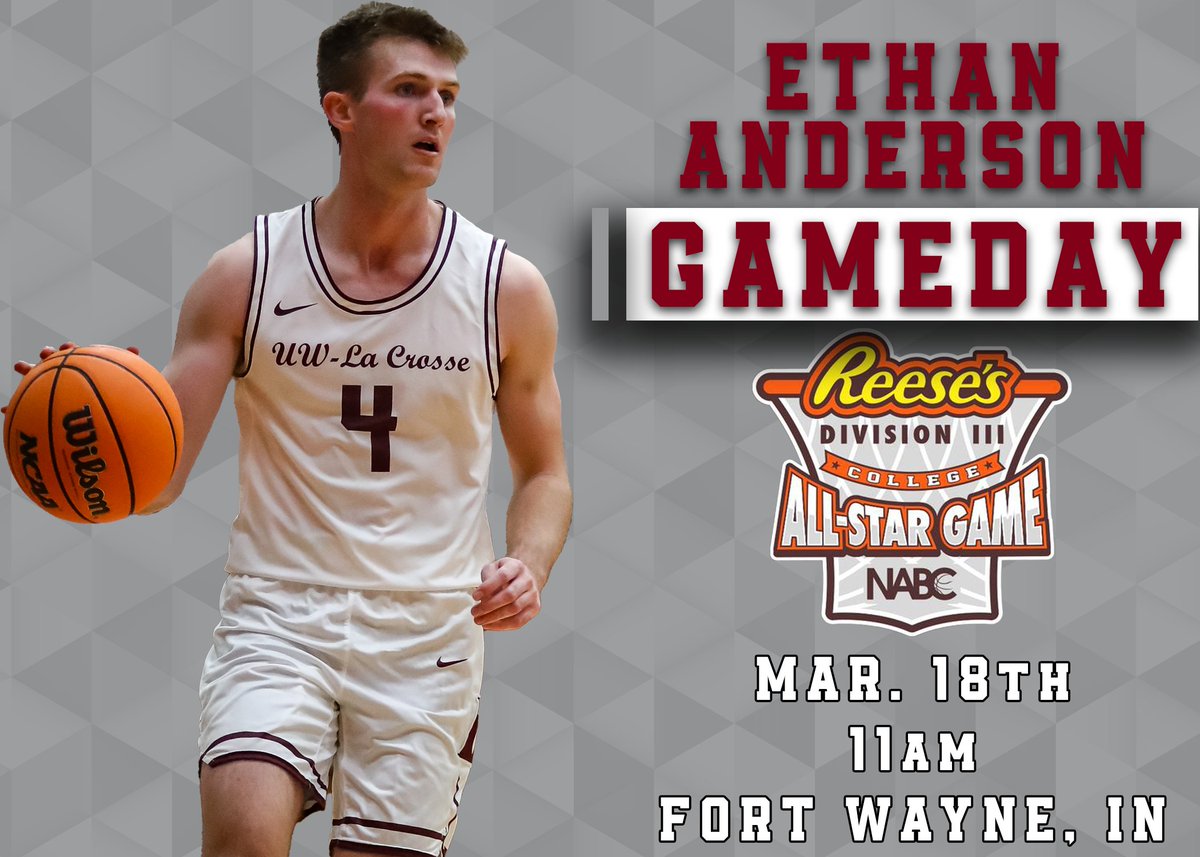 UWLEagleMBB's tweet image. It's an @e_anderson4 GAMEDAY!

Today, Ethan participates in the #NABC DIII All-Star Game in Fort Wayne, IN! He was one of 20 participants selected!

Tune in here: boxcast.tv/view/nabc-all-…

#d3hoops #SoarUWLEagles