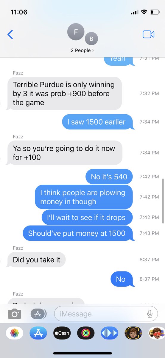 MikeLangellotti's tweet photo. @darrenrovell @DKSportsbook @zachkoval @SquarelyS @DeLo_77 on the same boat with these guys. Has to be a fake bet.  Take a look at my live text thread.  FDU was 1500 at like 725pm. People started plowing money at that point and I don’t think the line ever got back up that high. https://t.co/QuOJel292e