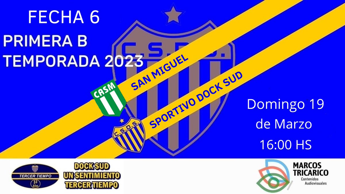 titogol_docksud's tweet photo. San Miguel vs Dock sud 
Vivilo en vivo desde las 15 30 
▶️Entra aqui 👇 https://t.co/l5r3zvHHz1