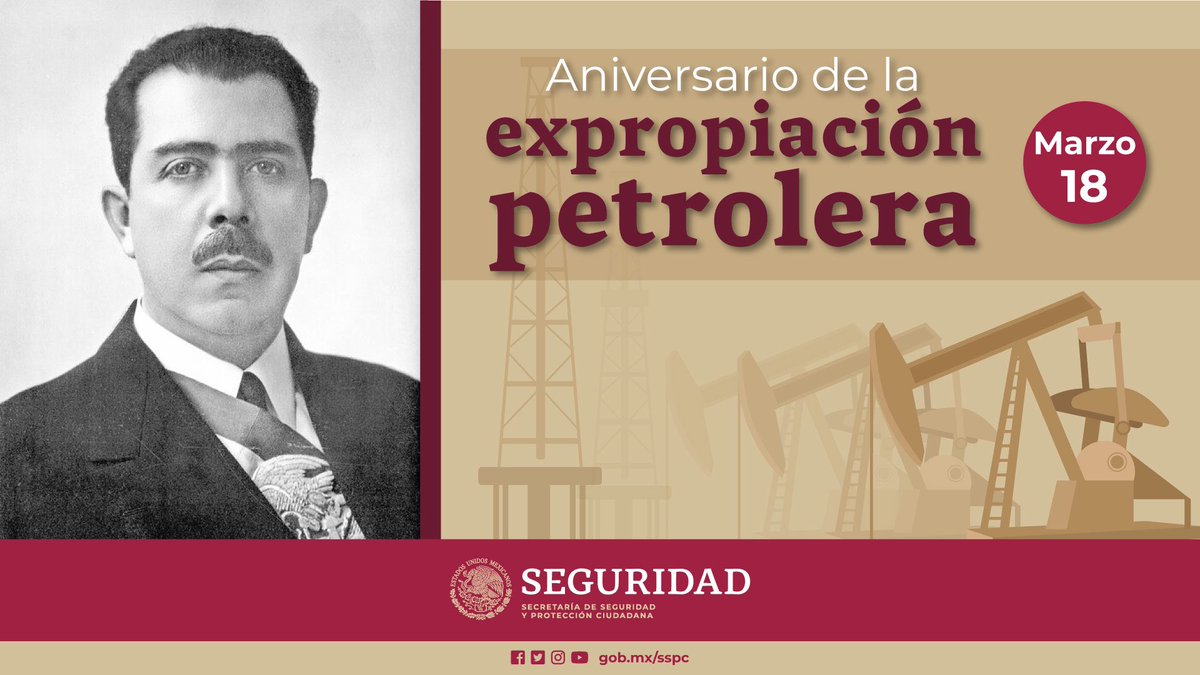 rosaicela_'s tweet photo. #Hoy se conmemoran 85 años de la #ExpropiaciónPetrolera, efectuada por el entonces #PresidenteDeMéxico, Lázaro Cárdenas del Río. https://t.co/c7rQUfyN69
