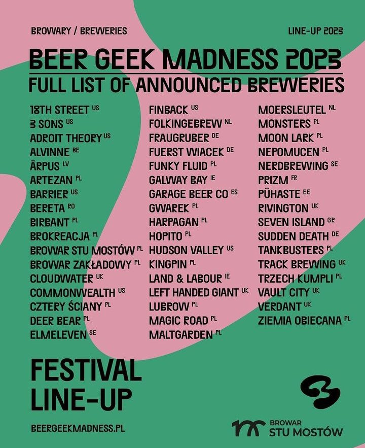 taka_piana's tweet image. When it comes to #madness...there is a #fulllist of announced #breweries ⚡Are you waiting for some good #craftbeer from one of them?! 💥

#PianaNews 🍷

#BeerGeekMadness #BGM2023 #lineup #beerfest #beerevent #browary #lista #imprezapiwna #zapowiedź #piwo #beer #birra #bier #pivo