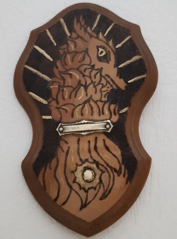 Soraziaa's tweet image. Pyrogravure blason Barzoï médiéval 🐕

#pyrographyart #pyrography #pyrographyworld #pyrogravure #woodburningcommunity #woodburning #woodburningart #traditionnalart #moyenage #medievalart #levrier #barzoi #dog #blason #brocante #medieval #medievalfantasy #fantasy  #handmade #art