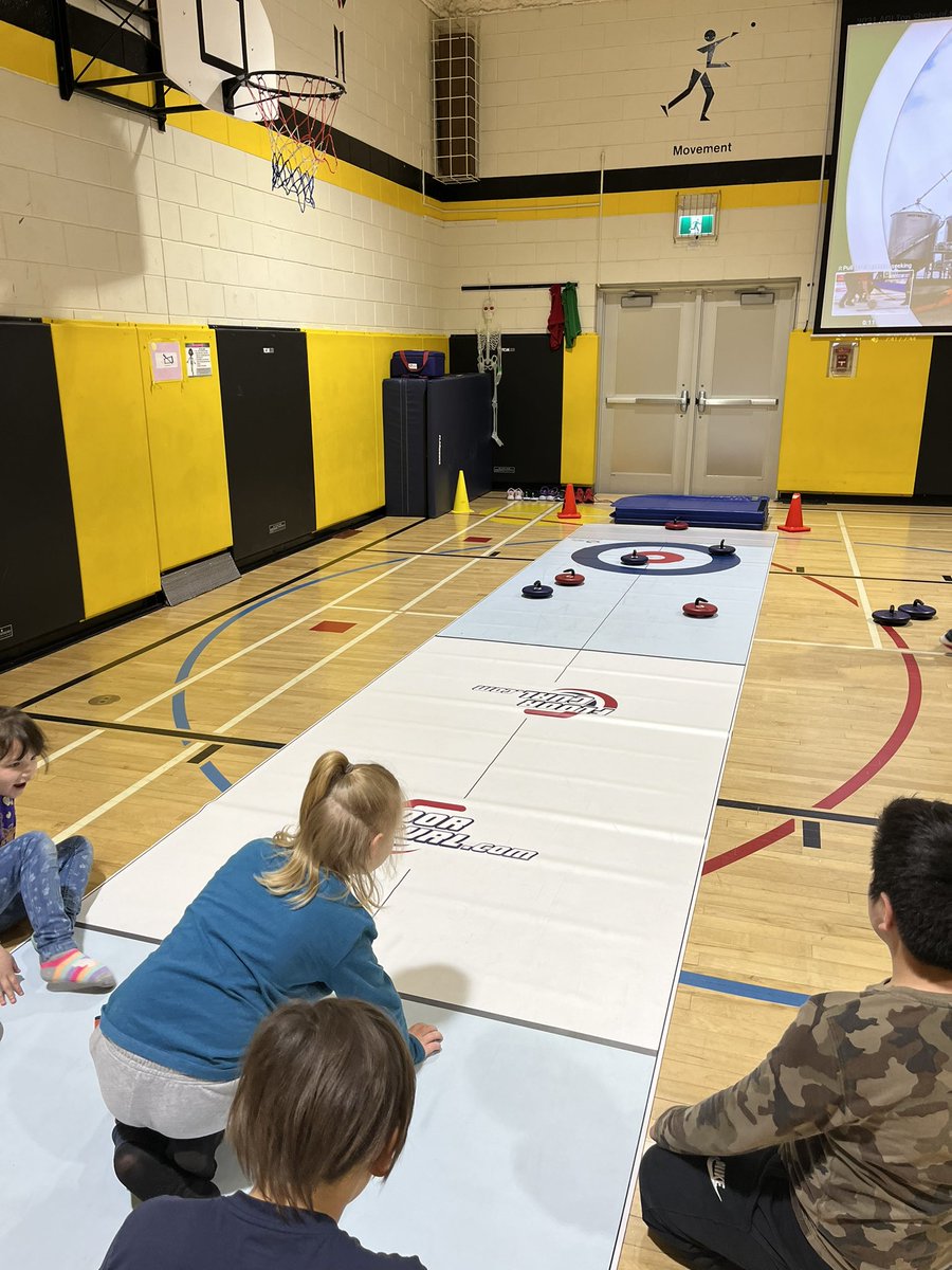 Curling Days at Riverview! Students are having tons of fun! 🥌 #BSDSchools #curling #PhysicalEducation
