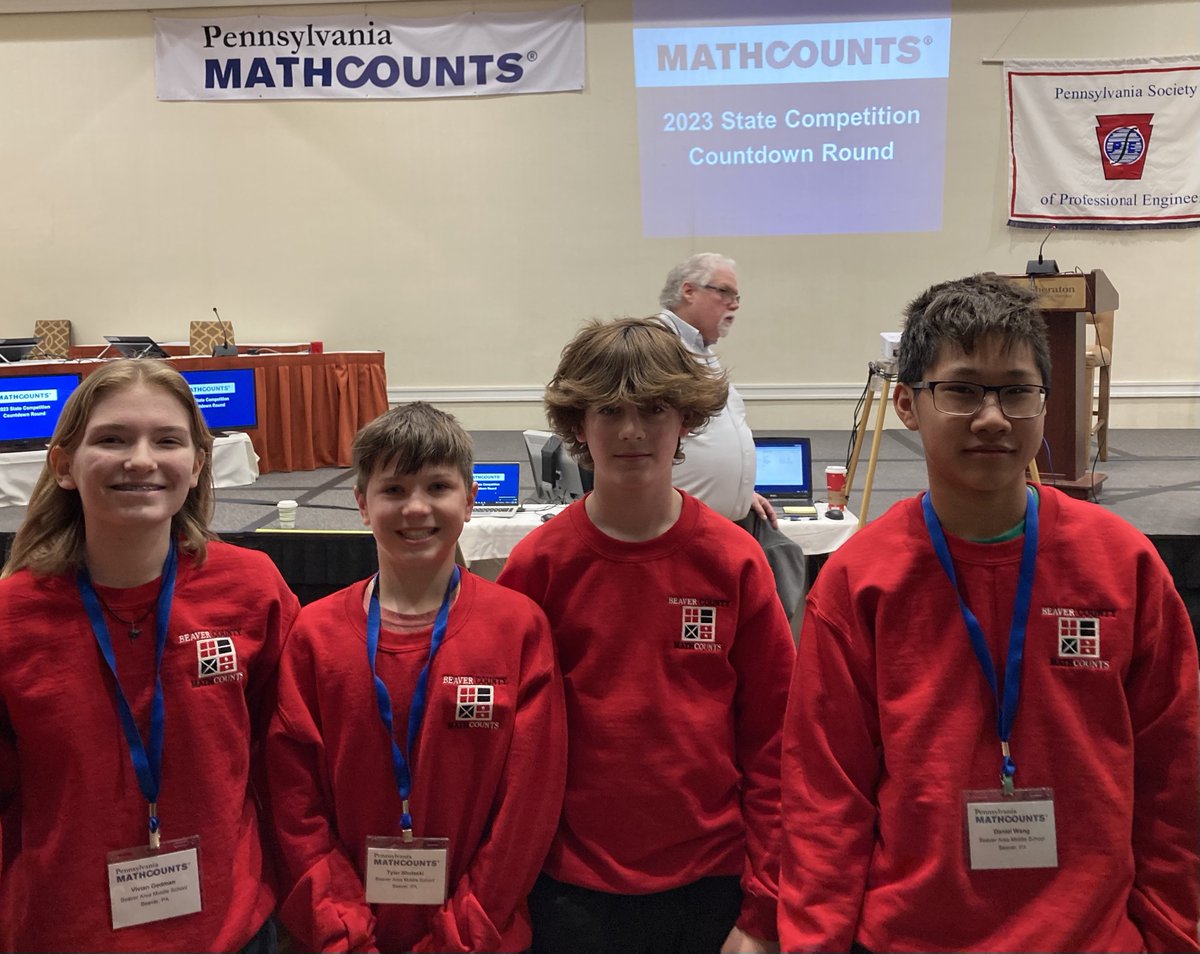 MrMaker206's tweet photo. Enjoying our time at the PA State @MATHCOUNTS competition!
@BeaverAreaSD https://t.co/6R1nyBcHus