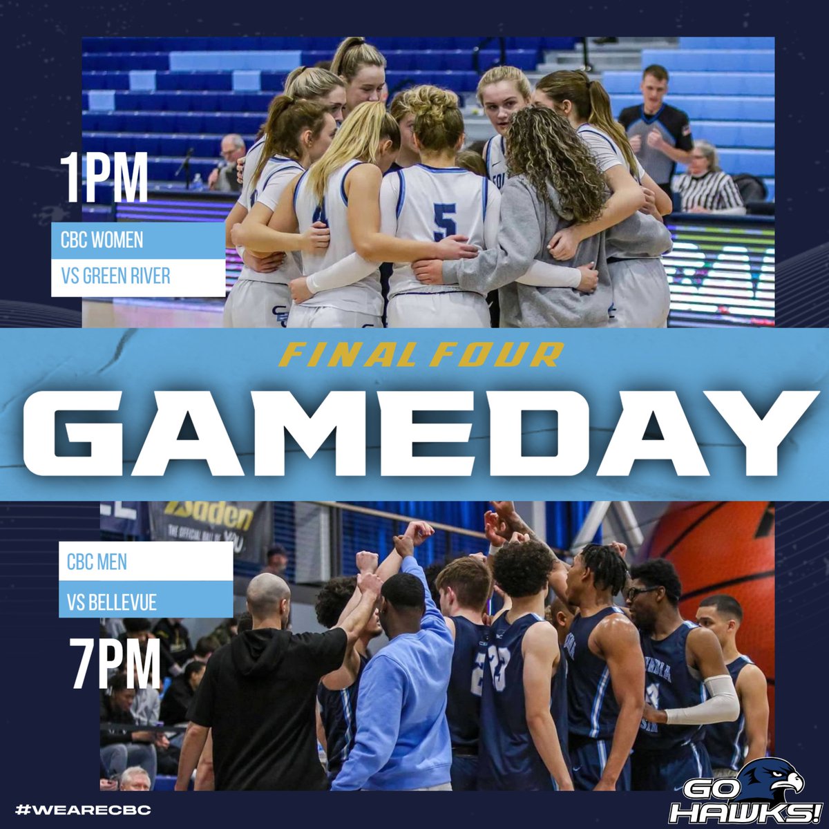 Gameday is here again! Both the Men and Women will try and play for a spot in the 2023 NWAC Championship. Women at 1pm, Men at 7pm