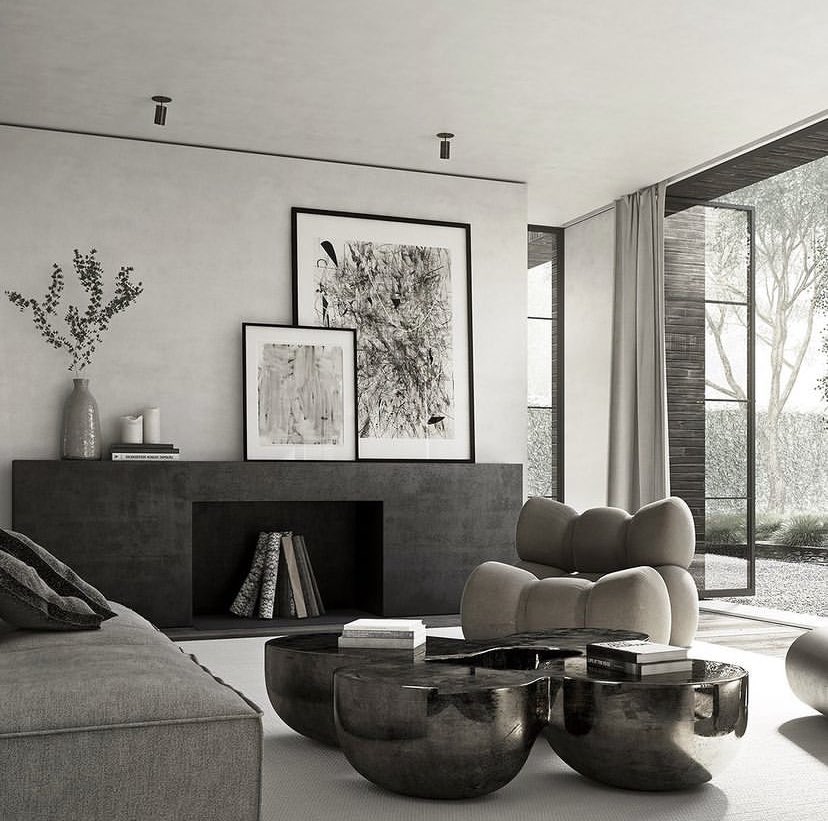 Modern luxury meets comfort in this contemporary living room. #contemporaryliving #modernluxury #interiordesign #homedecor #minimalism #serenity