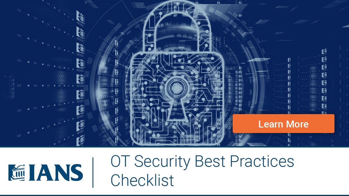 IANS_Security's tweet photo. Use this timesaving checklist to help secure your OT environment. https://t.co/zgyquUtqzc
#cybersecurity #infosec #informationsecurity #ITOTnetworks #OTsecurity #networkcontrols #networksecurity https://t.co/8NPuBK3D7t