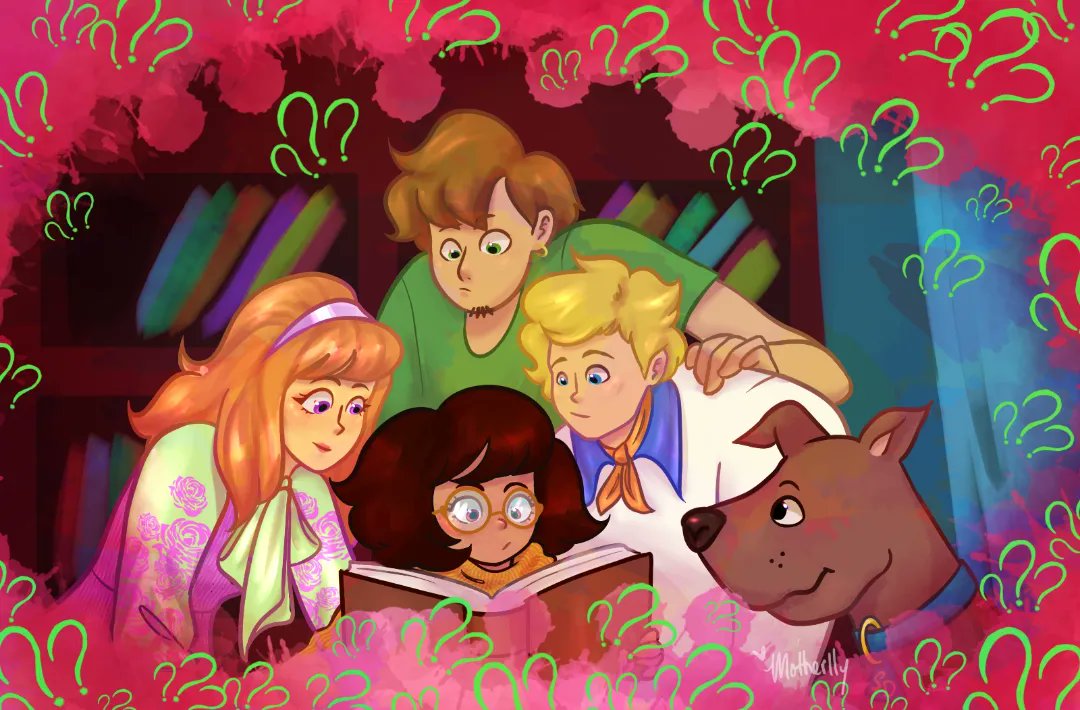 motherlly's tweet photo. is Twitter a good place for art? Scooby Doo fanart in particular? doubtful. but I'll test the waters anyways https://t.co/8qnZ3JQcQc
