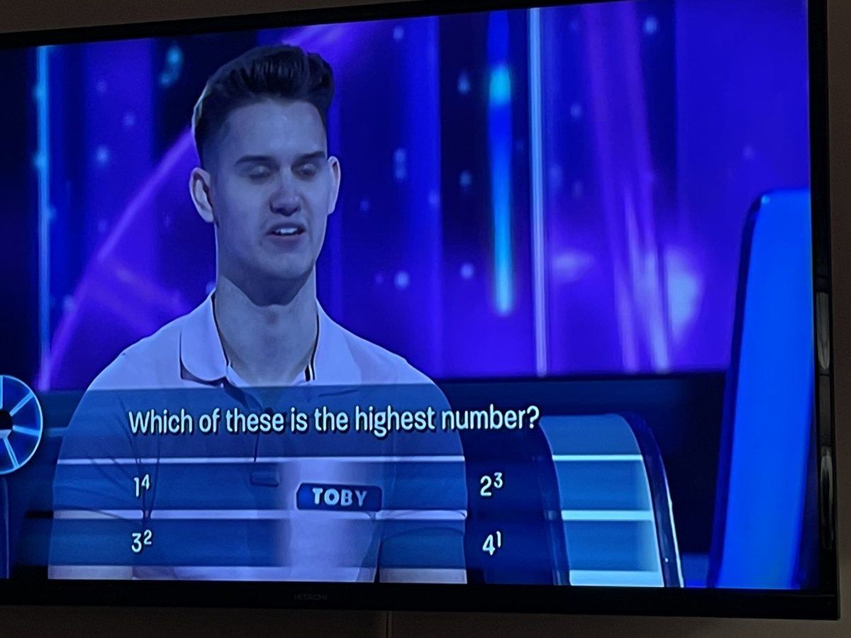 Lovely maths question on The Wheel tonight.