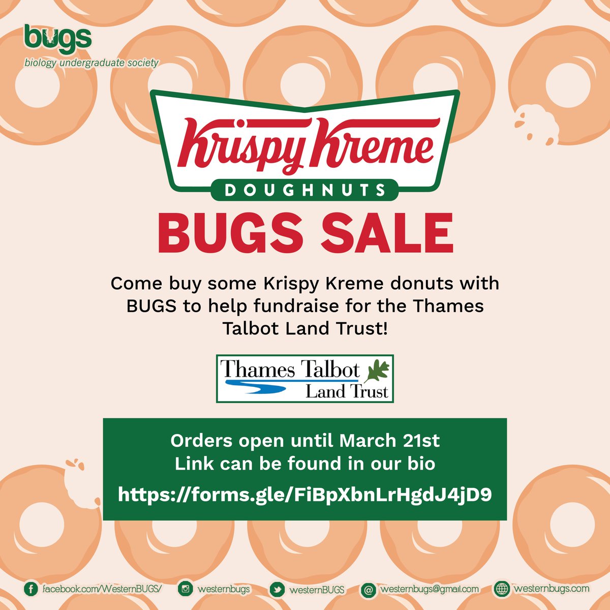 westernBUGS's tweet photo. Love donuts and nature? Then join us for our Krispy Kreme Donut Fundraiser, where every purchase helps protect the natural spaces we all cherish. 🌿🍩 #thamestalbotlandtrust #donutsforacause #krispykreme 
Link: https://t.co/FgG66bPZjE https://t.co/KZODsQvlzh