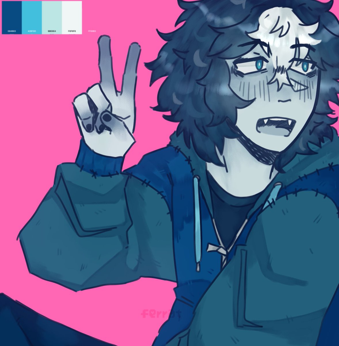 ferrat_'s tweet image. william wisp with a randomly generated palette YIIIPPPEEE!!! #jrwi #jrwifanart #jrwishow #jrwipd