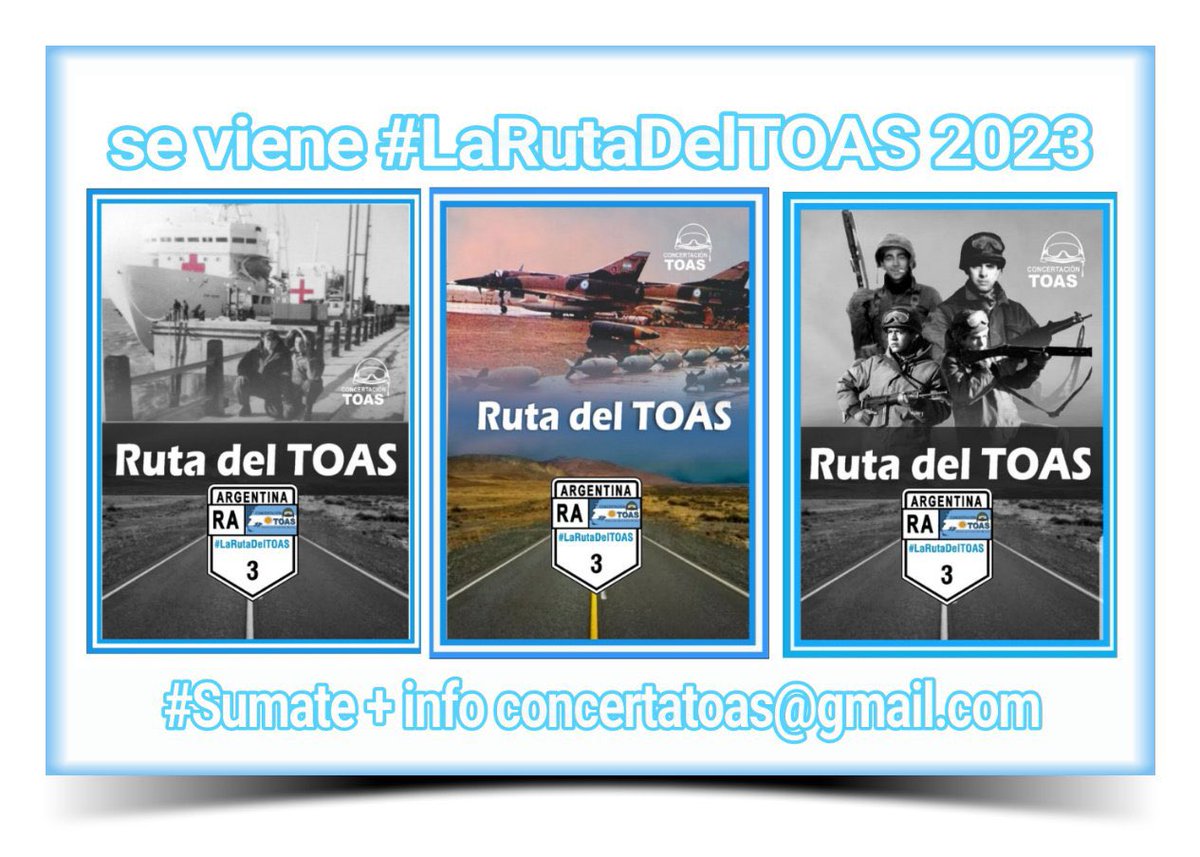 fabysoul's tweet photo. #sumate #LaRutaDelToas @ConcertaTOAS Para no perder la memoria del Conflicto Bélico Del Atlántico Sur. Historia que a partir del año 2015 tiene el sustento de los Documentos 💼 de Guerra desclasificados. Un decreto jamás podrá borrar la historia vivida por los Combatientes TOAS. https://t.co/X43CI4ptpX