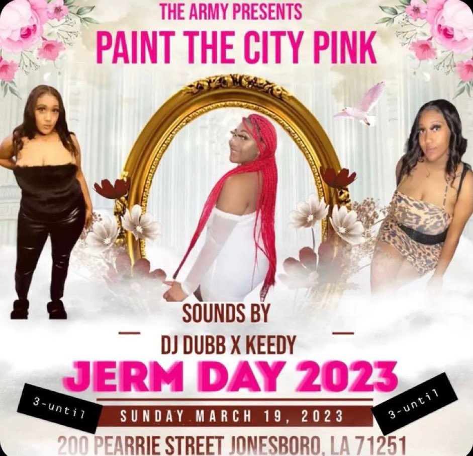 _bbymanii's tweet photo. Fall in and Go Dumb🚨🥳 “The Army” Presents a Day Party in Remembrance of Our Angel Queen Jerm, Come Help Us Paint the City PINK and Party all night until the Dj Play Another Song🥳🕺🏽 3:00 UNTIL https://t.co/97mkqL3sIx