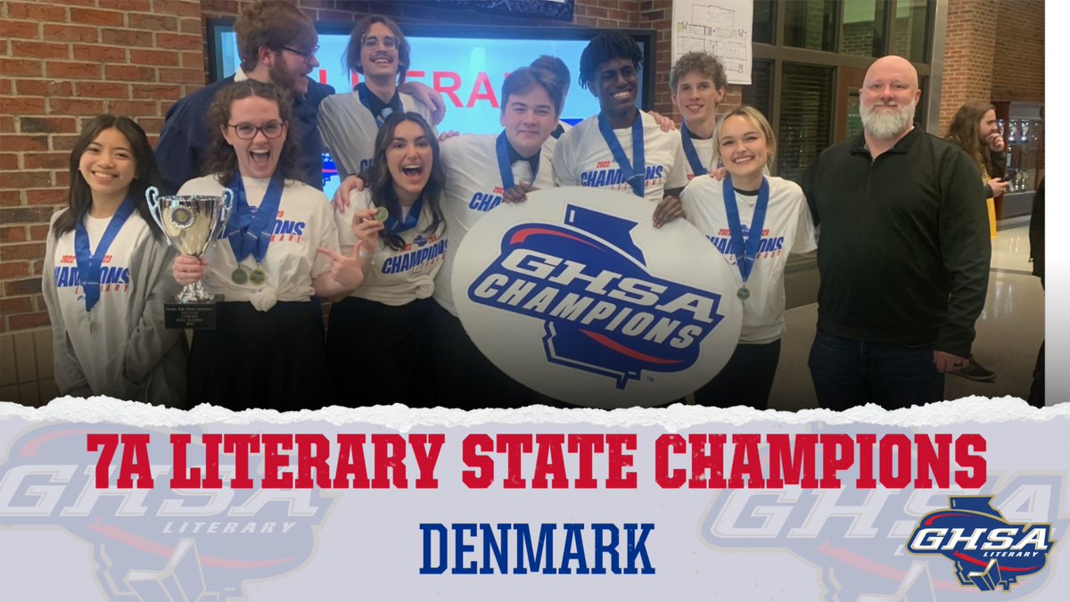 Congratulations <a href="/DenmarkHS/">Denmark High School</a>, 7A Literary State Champions.  bit.ly/3IsrXJW