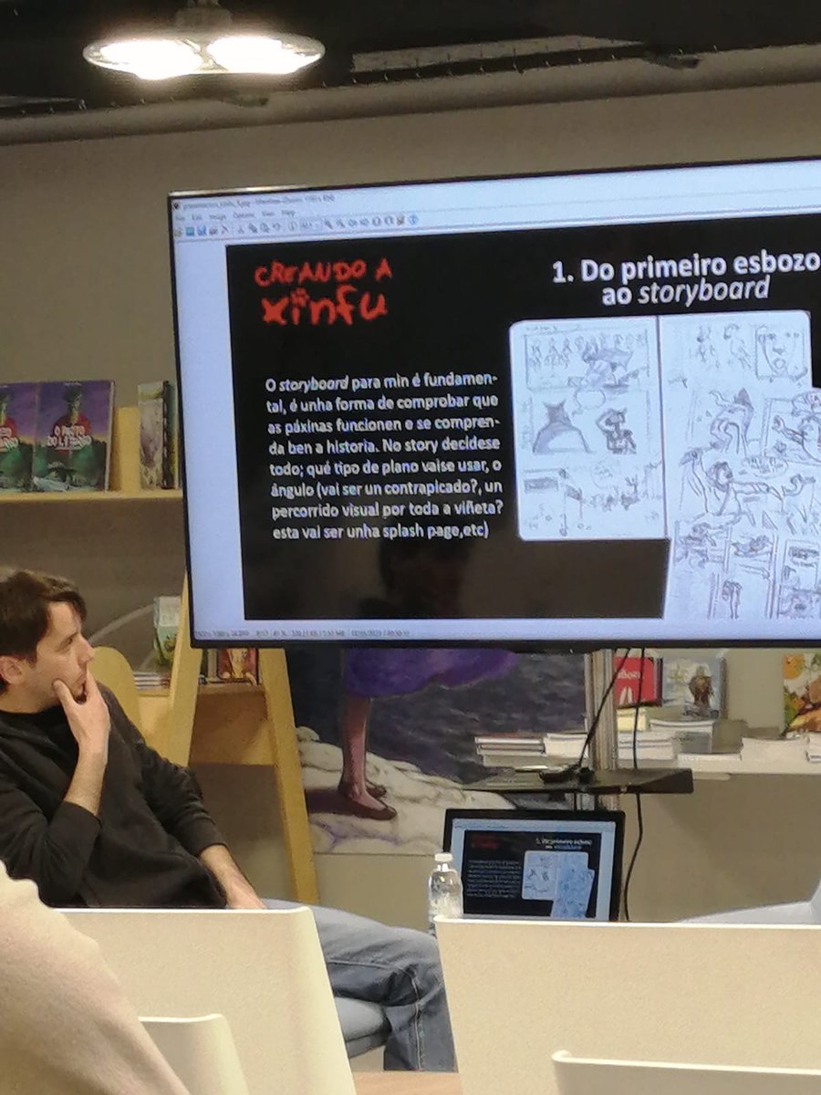 LibrariaPaz's tweet photo. Adrián Morgade presenta o seu cómic 'Xinfu' (XERAIS ) nas xornadas #bdragráfica https://t.co/39GOTs6ZYU