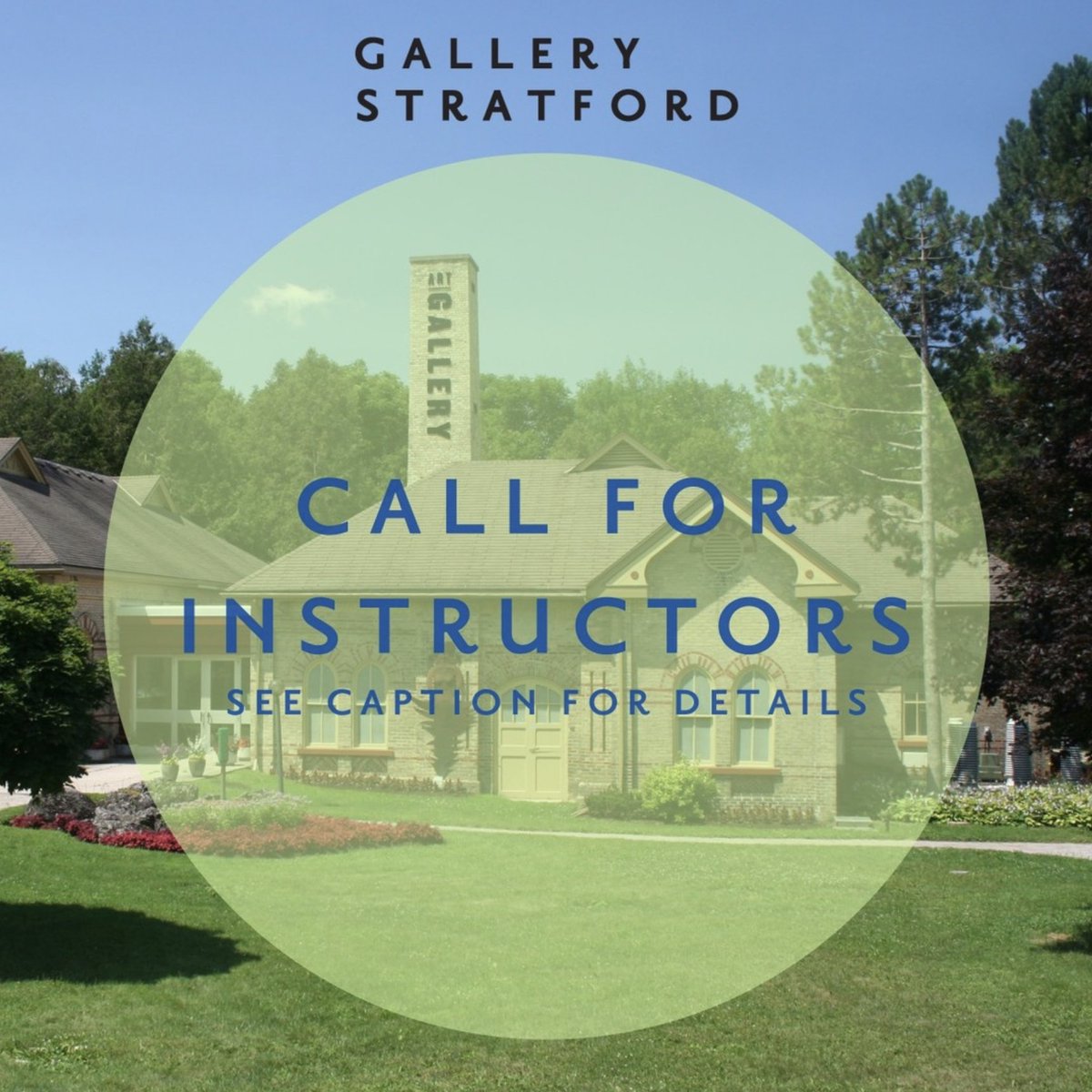 1/2: Gallery Stratford is seeking submissions from artists, groups, and makers to submit workshop proposals for Summer Arts Gallery Stratford, on from July 3-August 4, weekdays from 9:30-4. Application deadline: March 31, 2023‼️#GalleryStratford #ArtTeacher #CallForInstructors