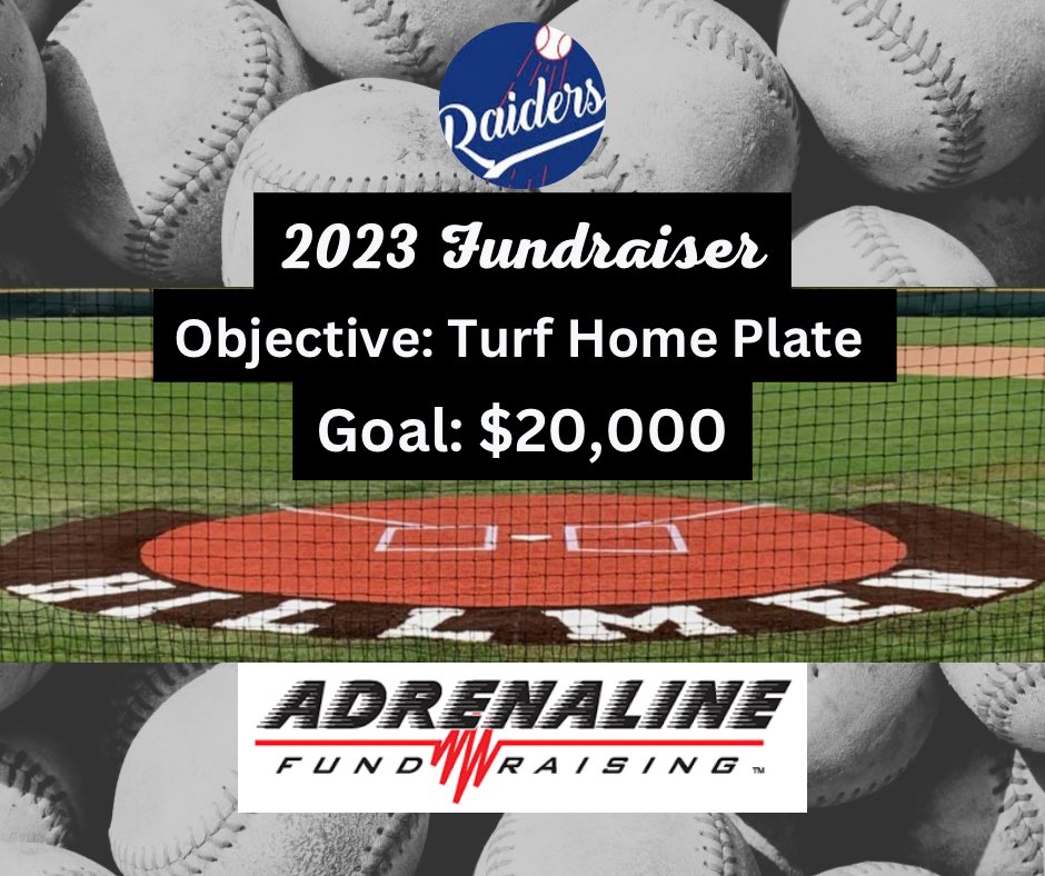 Glenbard South Baseball is raising funds this year to turf our home plate area.  It would look like the image below. Please consider donating for the Raiders to reach our goal.  Thank you! 

app.raise-365.com/digital/856262…
