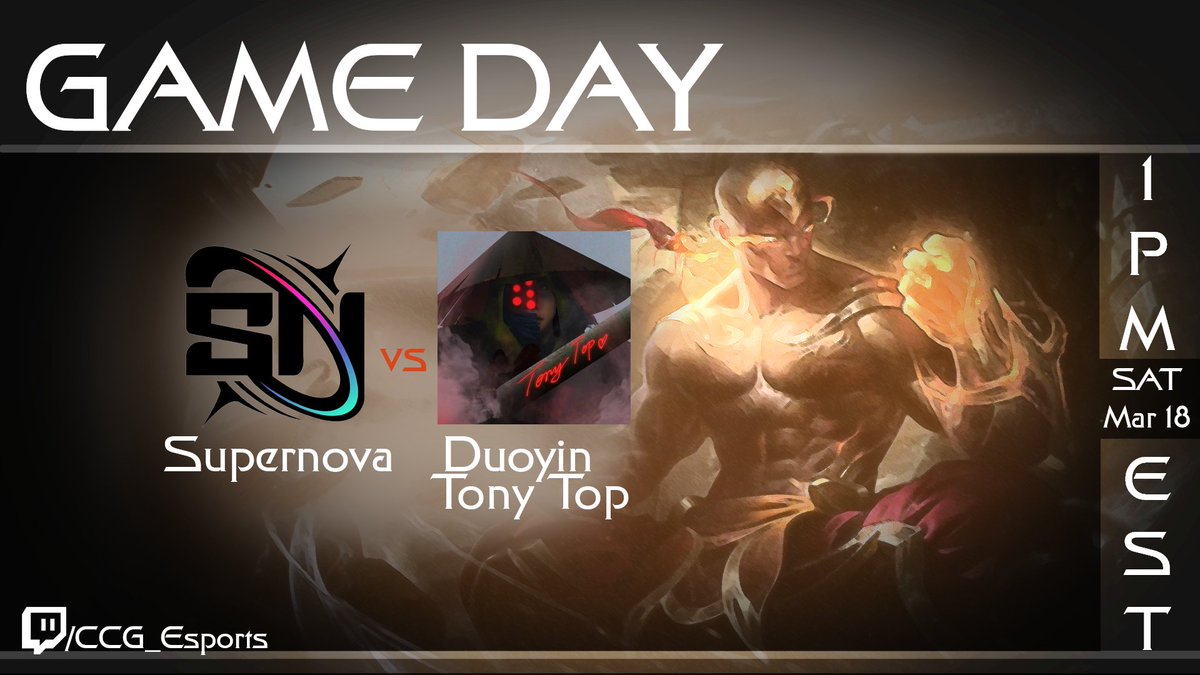 We will be covering the SN vs TTT today at 1pm!!

twitch.tv/ccg_esports

with <a href="/mrgurf/">Gurf</a> and <a href="/GordoCasts/">Gordo</a> on the call!