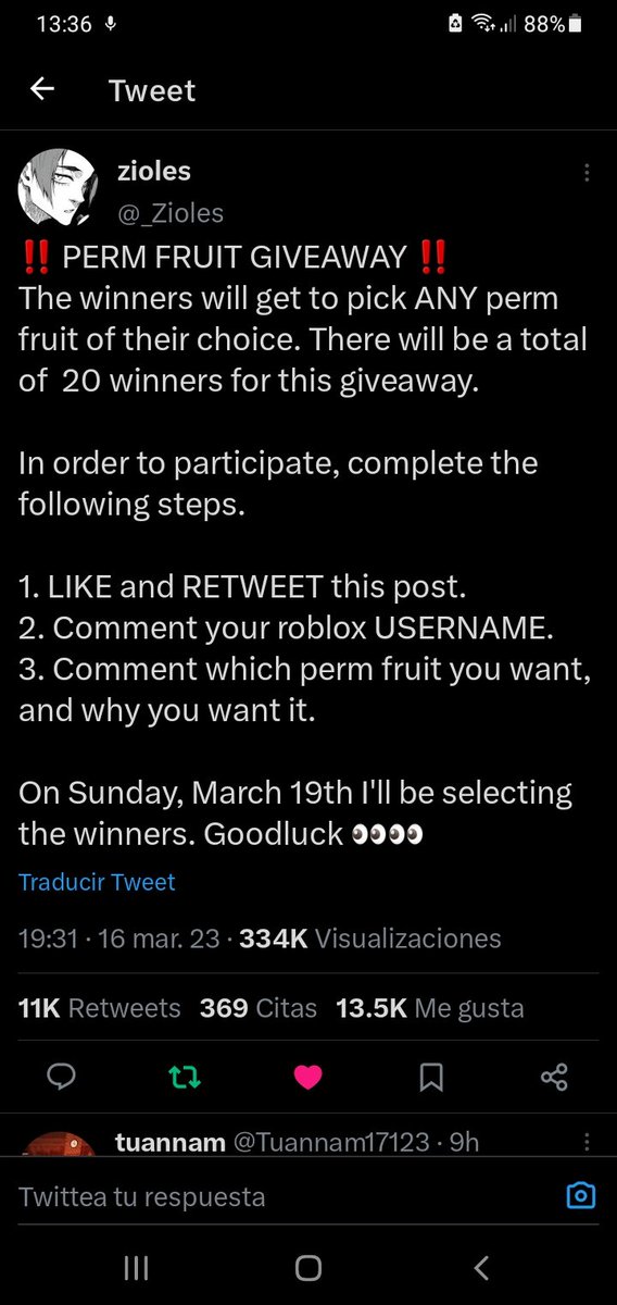 nick17569835's tweet photo. @_Zioles Username: rescrah12 
Fruit it want: love
Porque? Bueno, soy main love y la verdad me gustaría probar otras frutas sin tener que depender de tener otra love en el inventario, además me gustaría tener mi primera fruta permanente, si es que me eliges, gracias 🙂 https://t.co/MLo0ptKMpR