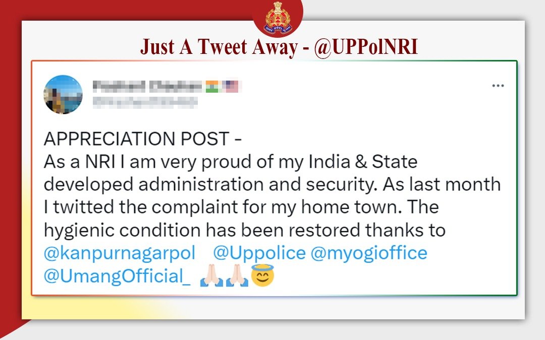In today's digitally connected world, it is crucial that we maintain a positive relationship with our community, both locally and globally through #SocialMedia. Endorsement of our #TwitterSeva by our NRI brethren’s helps to strengthen this bond &amp; keeps us going. <a href="/UPPolNRI/">UPPoliceNRI</a>
