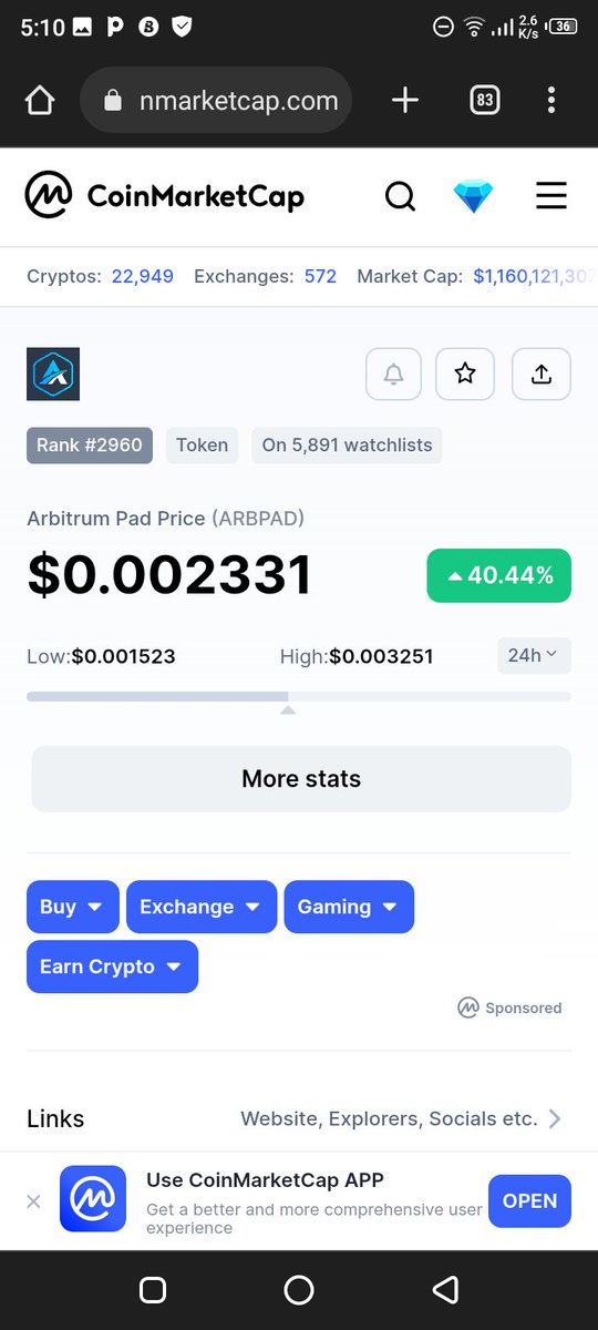 Emmanuel_jrn's tweet photo. $Arbpad will be making more waves 🌊 soon
The first launchpad on #Arbitrum blockchain
Let's ride ✍️ https://t.co/BTvwHS21HT