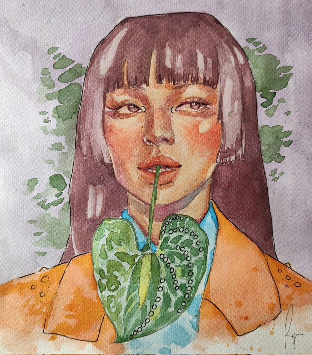 mother nadine ｡⁠:ﾟ⁠(⁠;⁠´⁠∩⁠`⁠;⁠)ﾟ⁠:⁠｡ #artph #watercolor #nadinelustre #portrait