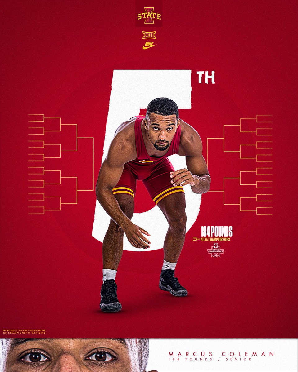 Marcus Coleman places fifth at the 2023 NCAA Championships! He finishes his career as a five-time NCAA Qualifier and two-time All-American. 🌪🚨🌪