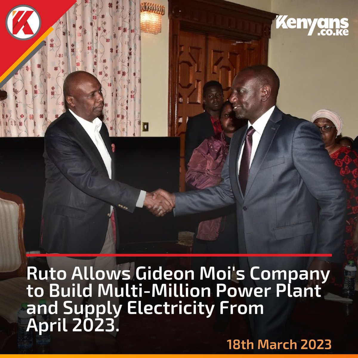 Kenyans's tweet photo. Ruto allows Gideon Moi's company to build multi-million power plant https://t.co/ftNBR1QDYb