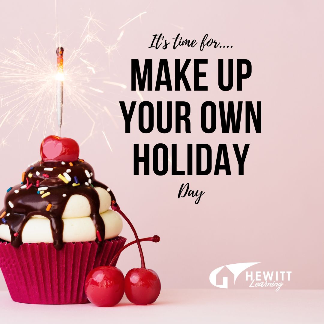 HewittOnline's tweet photo. Happy #MakeUpYourOwnHoliday Day! Create a holiday close to your heart, from profound like Recycled Paper Day to fun like Eat Purple Food Day.
Thanksgiving and Juneteenth took almost a century to become national holidays. Let's have fun and celebrate with our kids! #FunWithKids https://t.co/4rcajDo8lH