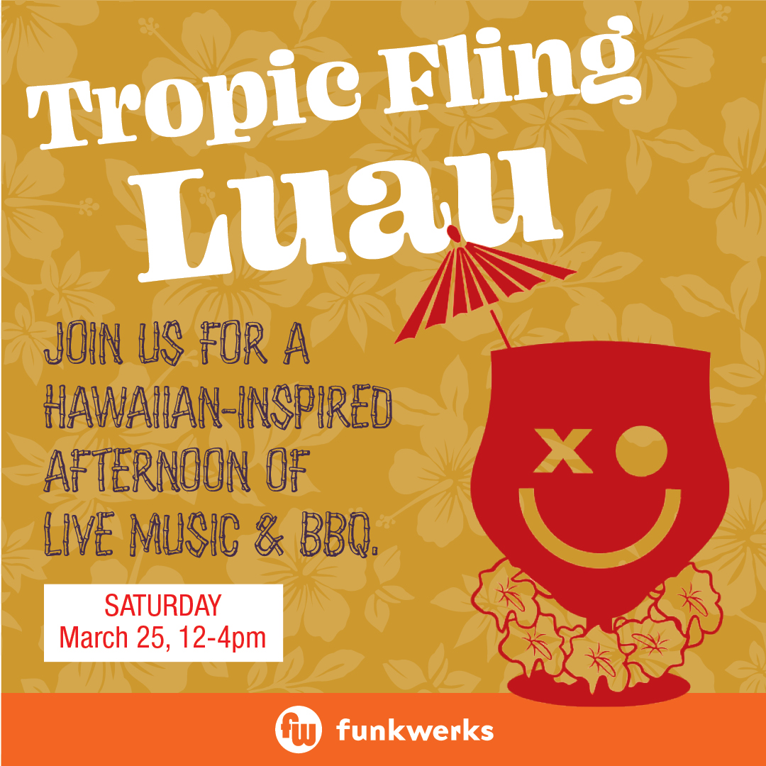 We are one week away from our Tropic Fling Luau! Listen to live music, sip on refreshing beers, and enjoy BBQ made exclusively for the event using our Pineapple Provincial. Plus, get a free Pineapple King Pork Slider with any full pour of beer, while supplies last.
