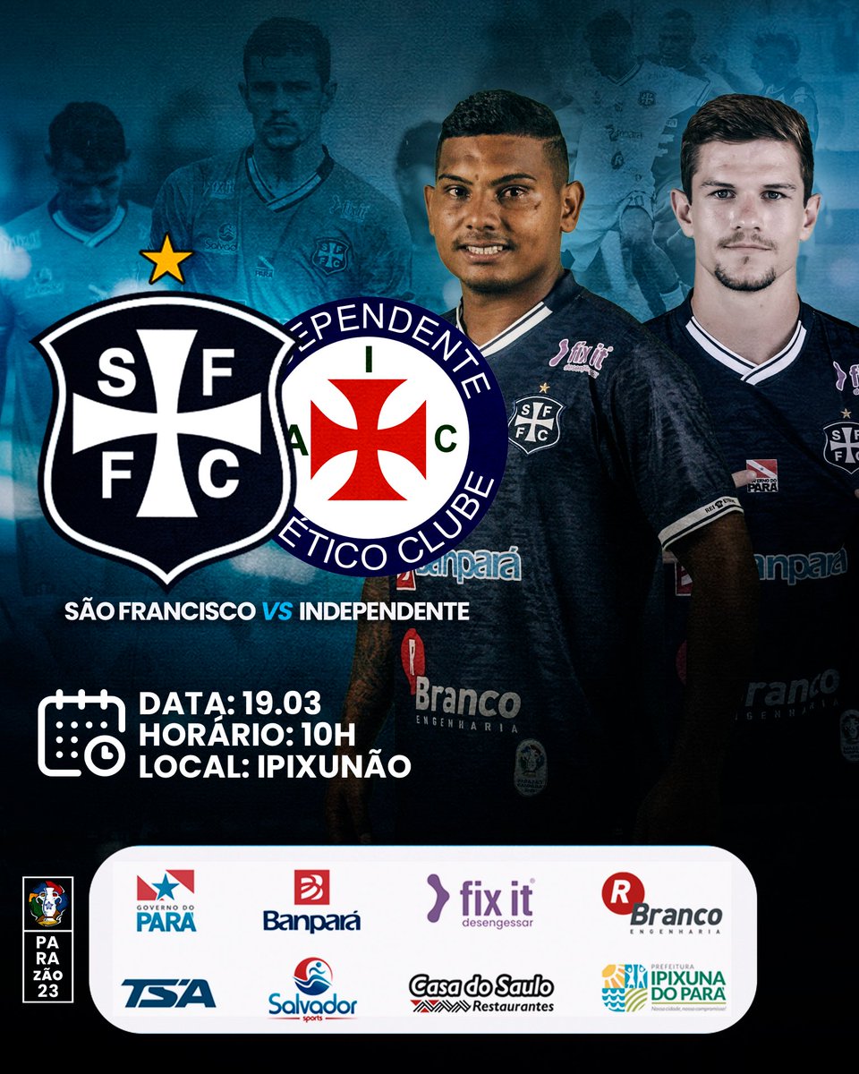 saofrancisco_fc's tweet photo. Prontos para mais um desafio. Vamos juntos em busca de mais uma vitória no Parazão 2023. https://t.co/CkgMgNb6hS