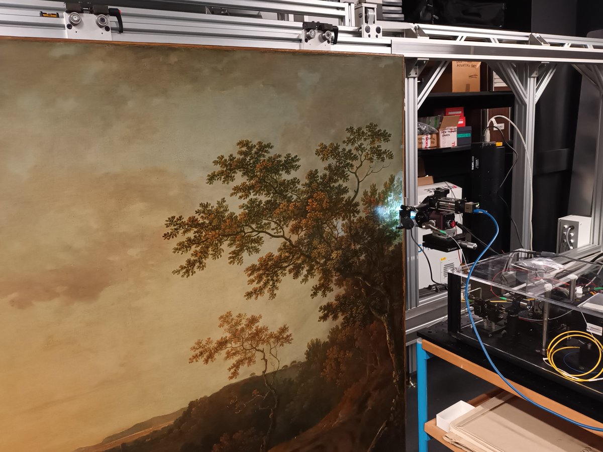 What connects an optician to the National Gallery? 

Working with @TrentUni our Scientists use Optical Coherence Tomography (OCT), a technique often used to examine the structure of the eye, to study the layers of paintings and guide cleaning.

#BSW23