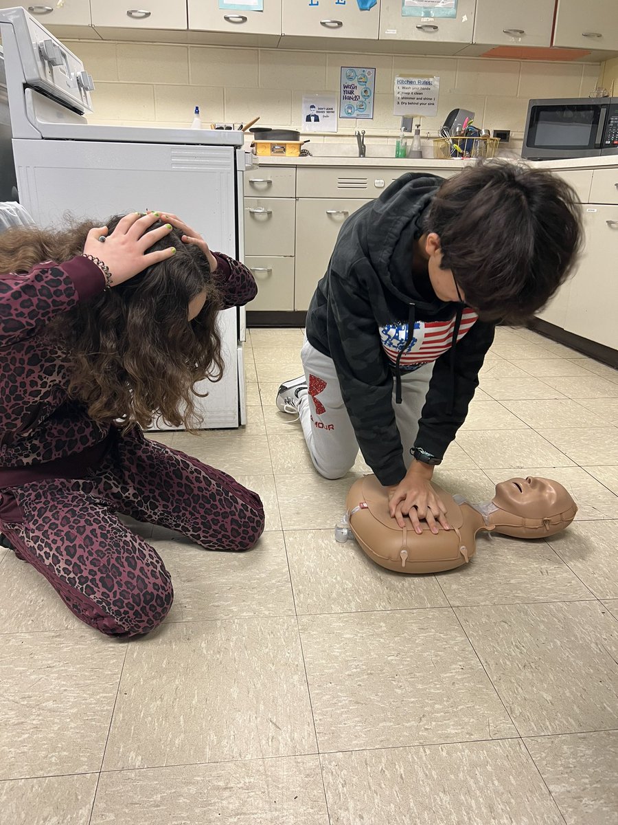A learning filled day in Health class! These kids are ready to go out and save lives!