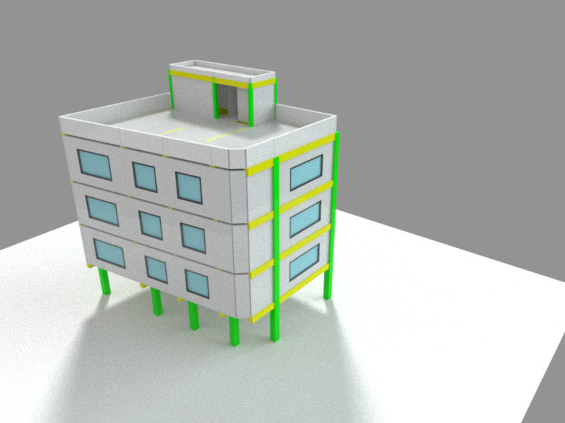 ERaeiat's tweet photo. After creating walls Automatically and export the loads into CSI ETABS software, you can easily create a render of your structural (Architectural!) model

#FreeCAD #civlitools #workbench #rendering #LuxCoreRender https://t.co/AGFINJ1lj3