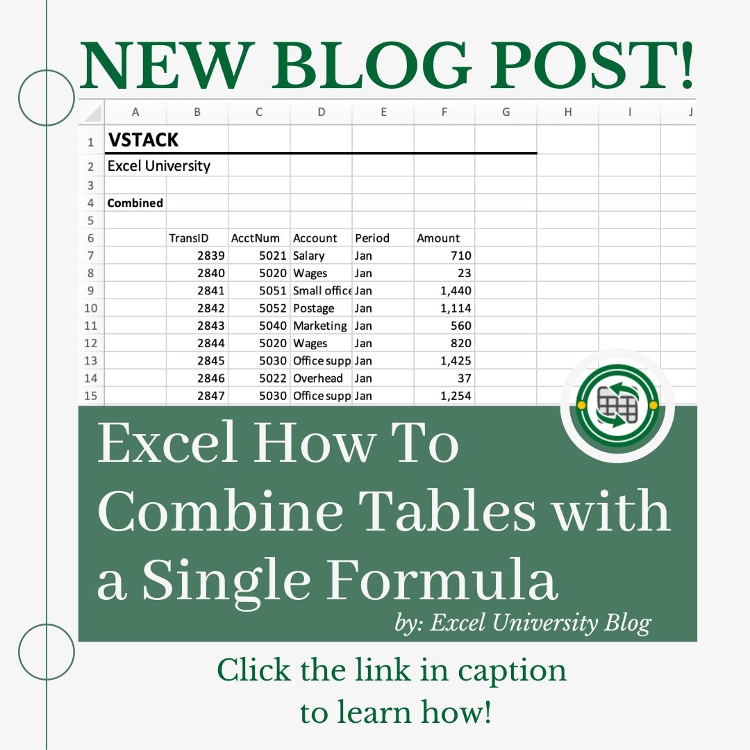 Excel university on twitter if you have ever tried to combine data