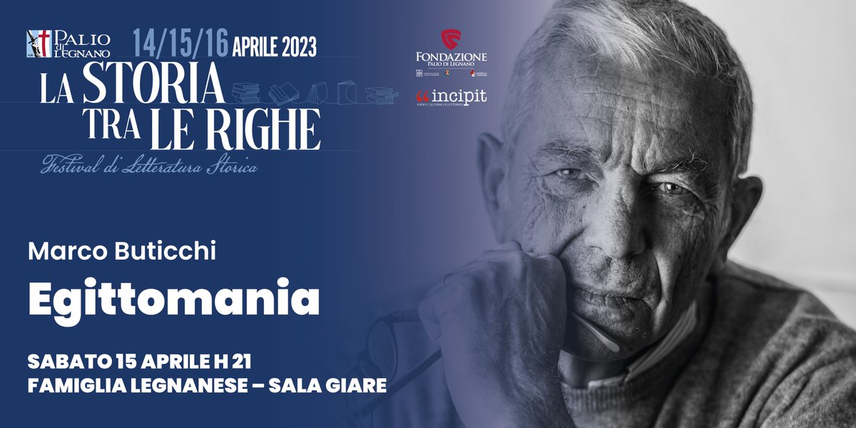Mito, avventura e azione sotto il segno di Tutankhamon. Sabato 15 aprile alle ore 21:00 Marco Buticchi a #LaStoriaTraLeRighe #FestivalDiLetteraturaStorica #Legnano

<a href="/LibriLonganesi/">Longanesi & C.</a> <a href="/Arte_Seta_Lisio/">Fondazione Lisio</a> <a href="/Unicatt/">Università Cattolica</a> <a href="/unimib/">Università degli Studi di Milano-Bicocca</a> 

info e prenotazioni:
bit.ly/42oYkok