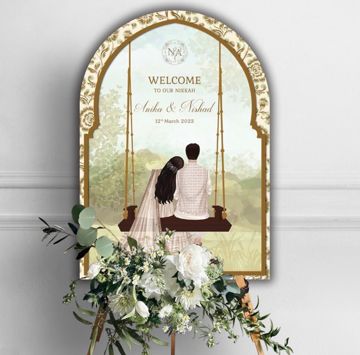 KhushMag's tweet image. Give your guests the welcome they deserve with a bespoke board.

Get more inspo for customer stationery - aandkart.com/stationery

Design: @aandkart
illustration: @witsinvitations
#weddingwelcome #welcomeboard #welcomesign #weddingsignage