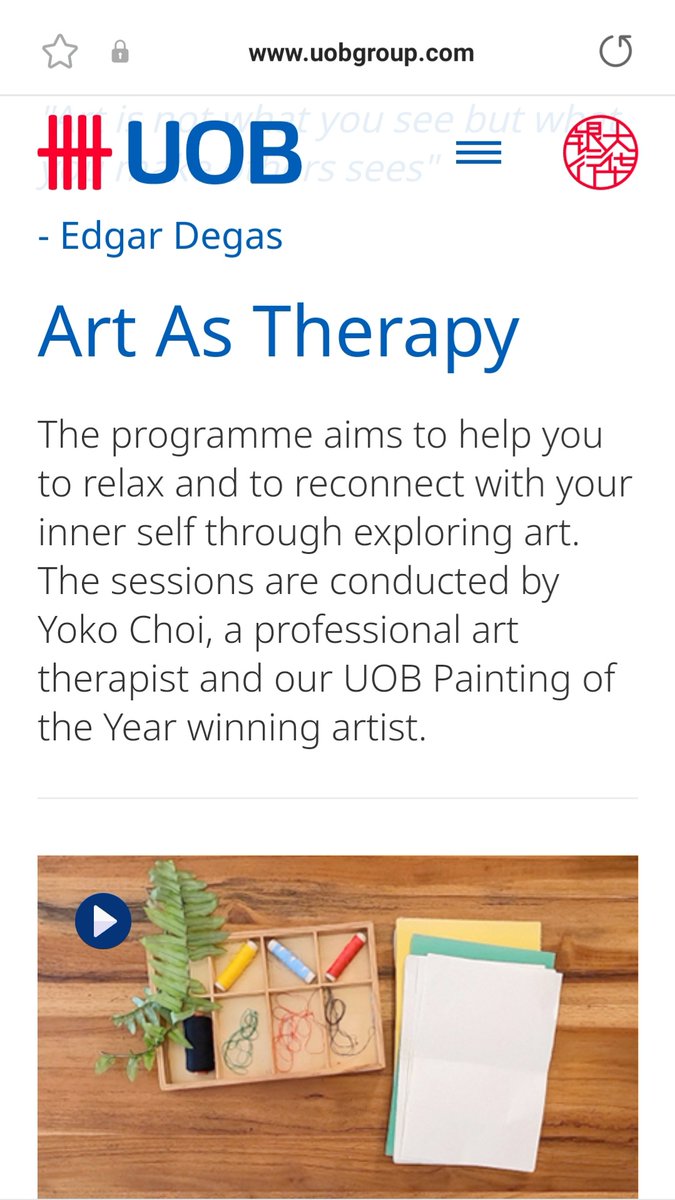 SoonChoonWah's tweet photo. The UOB Art Explorer program by Yoko Choi can also be applied to seniors to provide them with opportunities to explore their creativity, develop new skills, build social connections. Thru art, experience personal growth &amp; promote overall wellbeing. @ArtsAgeingNTU #AG6309WK3AY22T3 https://t.co/0HPqf7W65h