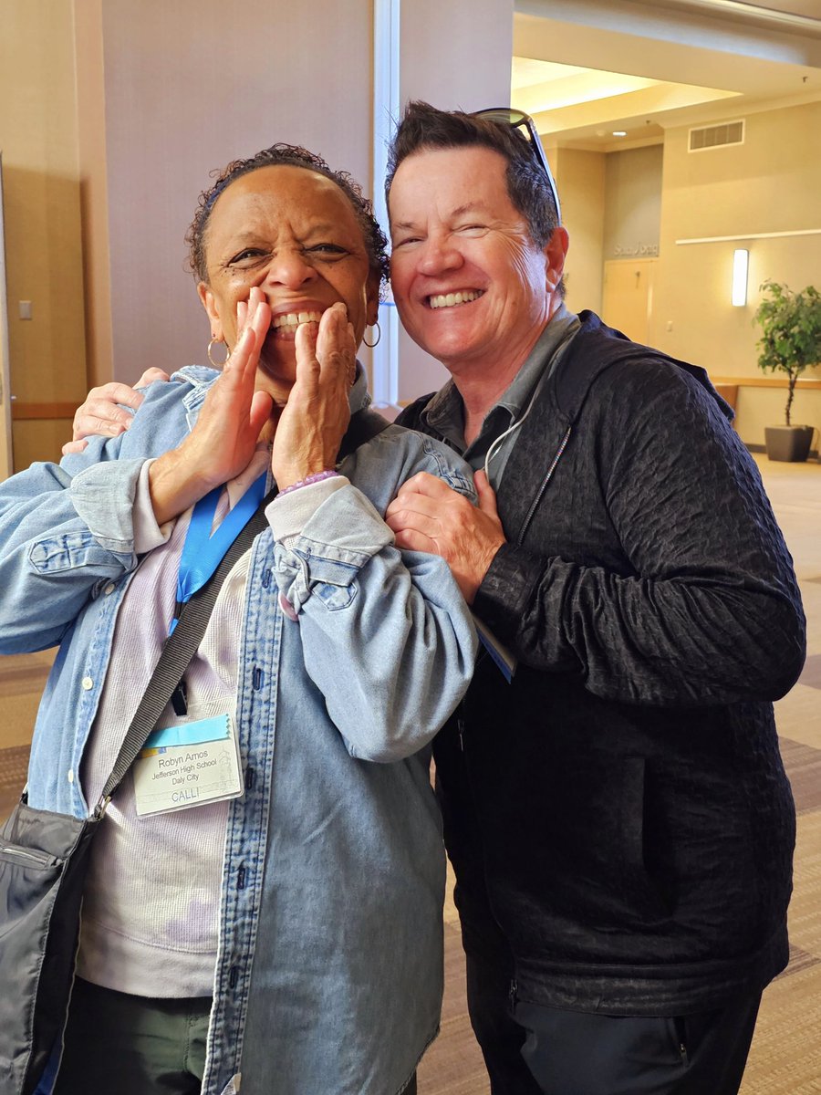CLTAtweets's tweet photo. Look who we just spotted at the Exhibit Hall. Someone is fan! Don't forget he is signing his books today! #CLTA23 https://t.co/yUy6X5iZAt