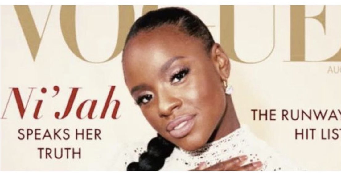 NirineBrown's tweet photo. I’m lovin my character Ni’Jah on the front cover of Vogue! Hey @voguemagazine One day I WILL BE on vogue magazine as Nirine S Brown😊 #SWARM #PrimeVideo https://t.co/PEUFR7KXZY