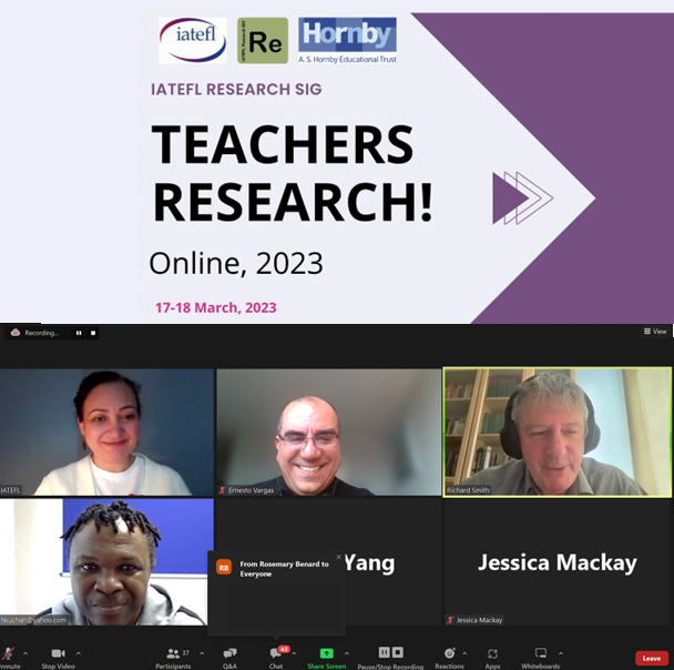 Final Reflections and Round-up session at Teachers Research! Online 2023 organised by <a href="/IATEFLResig/">IATEFL ReSIG</a>  and sponsored by  Hornby Trust Decent ring ELT initiative, featuring 70+ inspiring and lively presentations by teacher research mentors/mentees from around the globe!