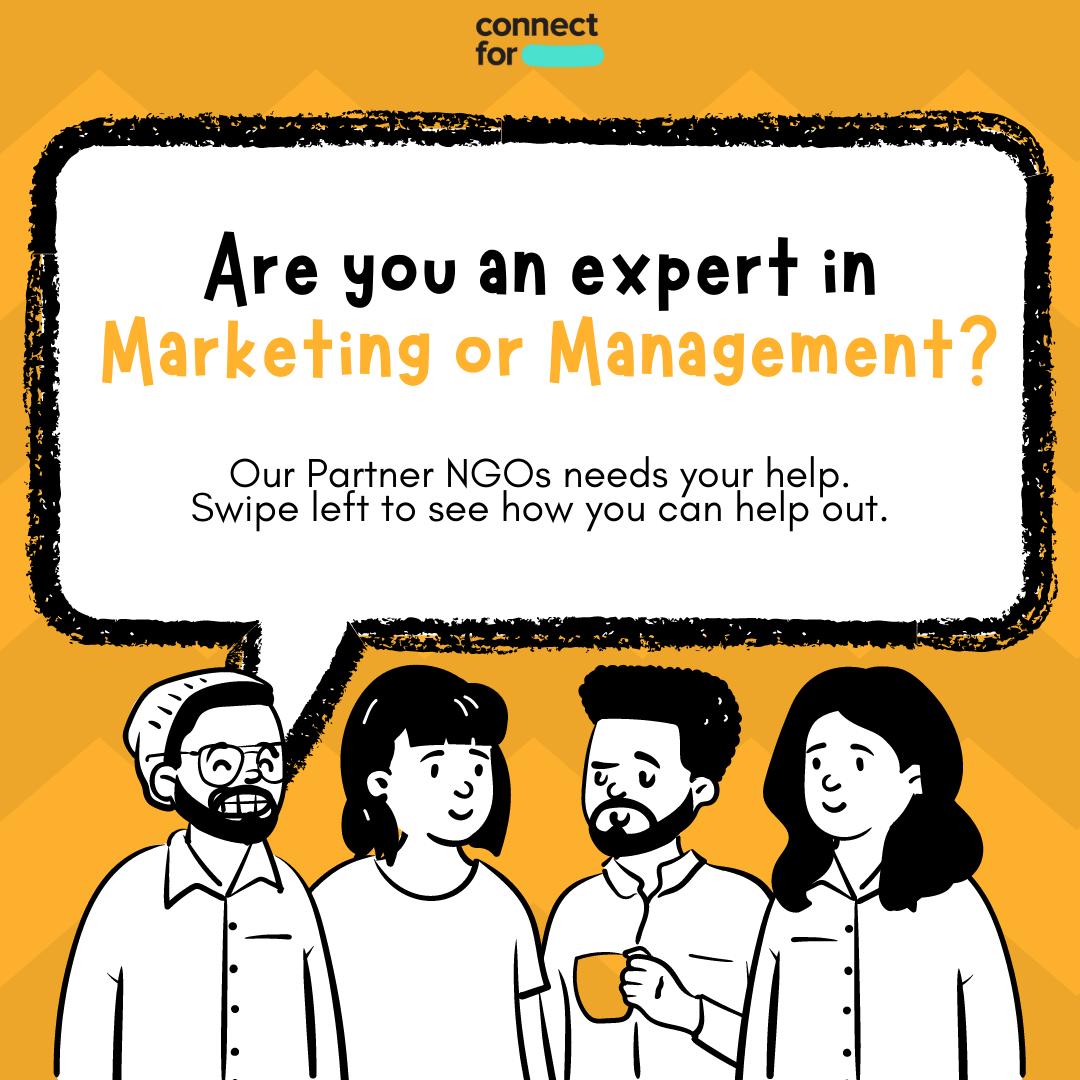 ConnectforCf's tweet image. Marketing and management are essential aspects for Non profits.

Devote a few hours a week and help them out from your home! 

Head to the link bit.ly/connectforlink… to register and help them out using your skills!

#ConnectFor #marketing #seomarketing #management #volunteer