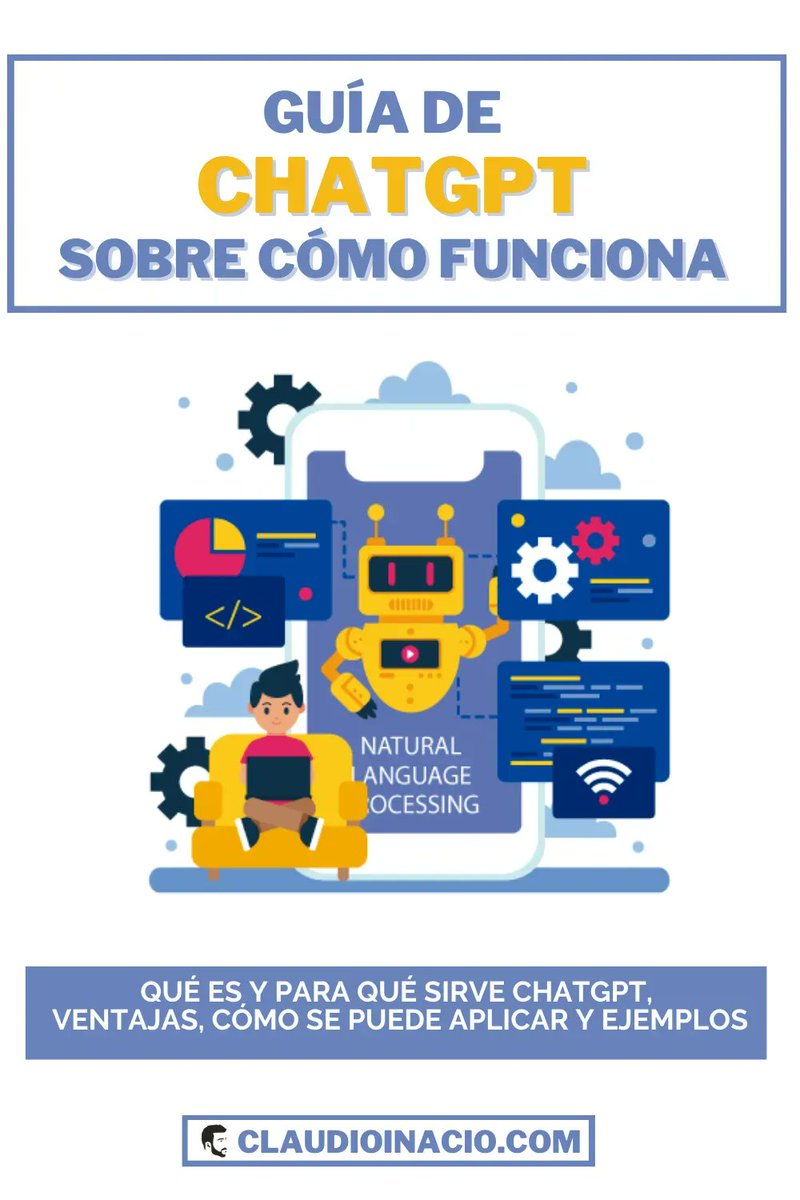 cinacio06's tweet photo. ✅ Guía de #ChatGPT: cómo funciona, ventajas y desventajas de esta herramienta 👉 https://t.co/pW6HeTmEPE 

#OpenAI #AI #InteligenciaArtificial https://t.co/S1fl9DIWhk