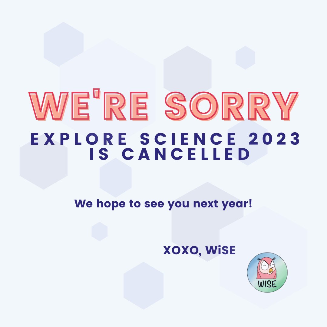We’re so sorry to announce this years Explore Science event is cancelled.

We appreciate your patience and understanding, and hope to run this event again in the future! If you'd like to stay informed about future opportunities like this one, we post regularly to our socials 🫶❤️