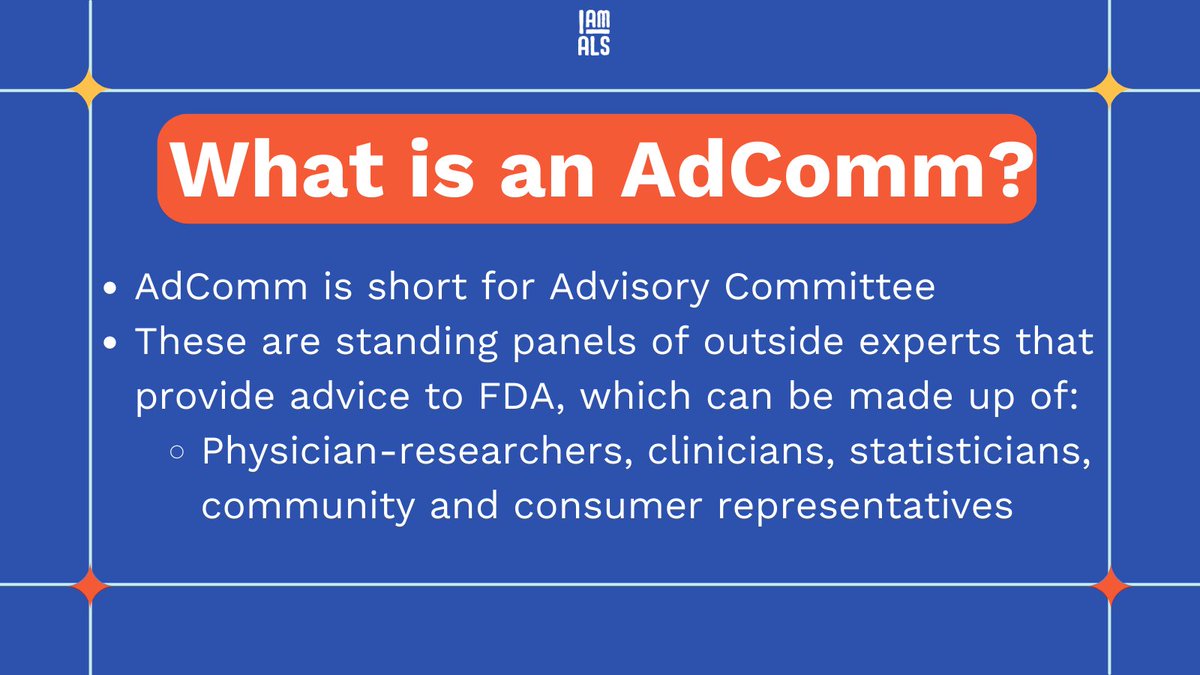 iamalsorg's tweet image. We’ve been posting a lot lately about the upcoming #AdComm about #Tofersen. But what exactly is an AdComm? We’re glad you asked!