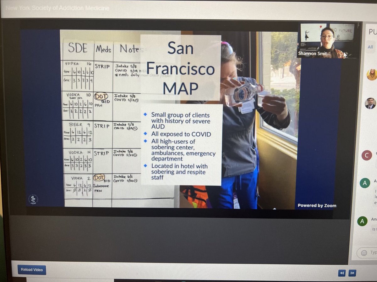 Timothy Wiegand, MD, FACMT, FAACT, DFASAM (@twtoxmd) on Twitter photo Shannon Smith-Bernadin PhD, RN, CNL, on Managed Alcohol Programs in San Francisco c COVID19 (similar to MAPs in Canada) safe place to help people struggling with AUD - amount alcohol used decreased, LFTs didn’t rise, reduction in hospital & law encounters <a href="/NYSAM_connect/">New York Society of Addiction Medicine</a> Shannon Smith-Bernadin PhD, RN, CNL, on Managed Alcohol Programs in San Francisco c COVID19 (similar to MAPs in Canada) safe place to help people struggling with AUD - amount alcohol used decreased, LFTs didn’t rise, reduction in hospital & law encounters <a href="/NYSAM_connect/">New York Society of Addiction Medicine</a>