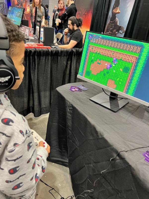JumpGameStudio's tweet photo. We are LIVE at @PlaythroughGC !! Come stop by and play the game 😊 https://t.co/3G8r9Bs5FK