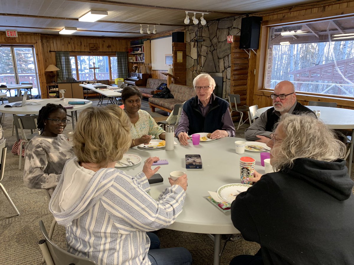 abtbishoplarry's tweet photo. Wonderful to gather with Synod Council members, staff and guests for the March 16-18 retreat at Camp Kuriakos, Sylvan Lake. Wonderfully gifted leaders, colleagues and friends. Grateful! #abtsynod #myelcic https://t.co/itU37xXjBf