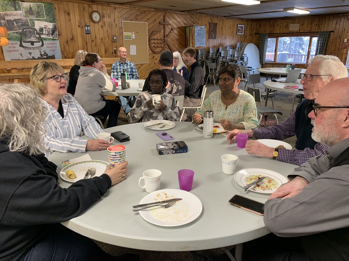 abtbishoplarry's tweet photo. Wonderful to gather with Synod Council members, staff and guests for the March 16-18 retreat at Camp Kuriakos, Sylvan Lake. Wonderfully gifted leaders, colleagues and friends. Grateful! #abtsynod #myelcic https://t.co/itU37xXjBf